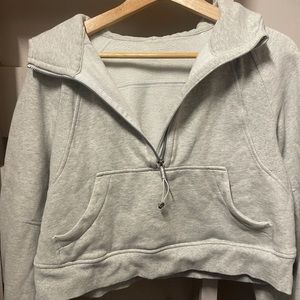 cropped half zip scuba